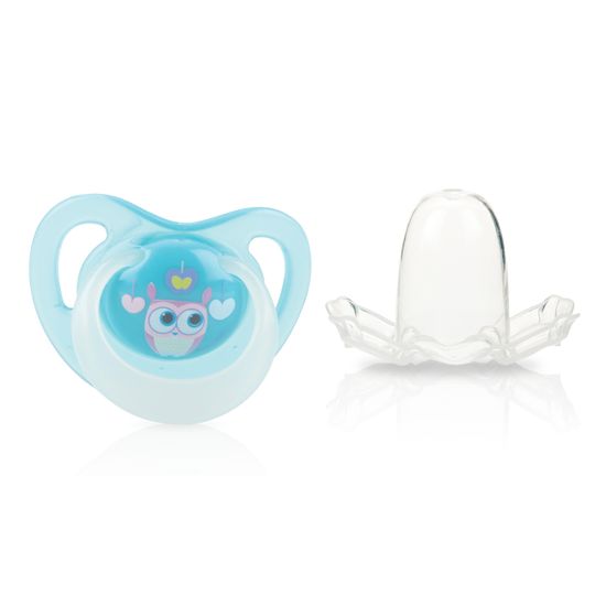 Nuby Silikónový ortodontický masážny cumlík 0-6m svietiaci