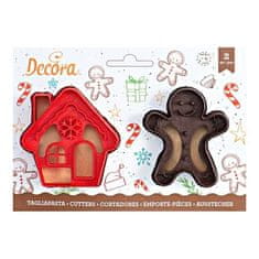 Decora Vykrajovátko vánoční domeček a gingerman 8cm 