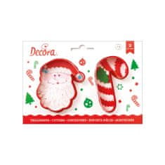 Decora Vykrajovátko vánoční Santa Claus a cukrovinka 8cm 