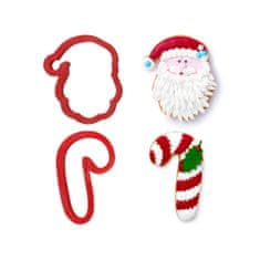 Decora Vykrajovátko vánoční Santa Claus a cukrovinka 8cm 