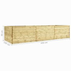 Greatstore Vyvýšený záhon 450 x 150 x 96 cm impregnované borové dřevo