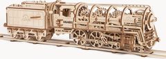 UGEARS UGEARS 3D puzzle Parní lokomotiva s vagónem 443 dílků