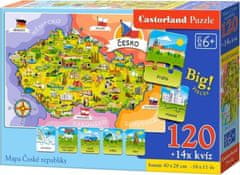 Castorland  Puzzle Mapa České republiky 120 dílků