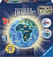 Ravensburger RAVENSBURGER 3D Svítící puzzleball Noční globus 72 dílků