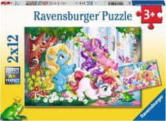 Ravensburger  Puzzle Jednorožčí zábava 2x12 dílků