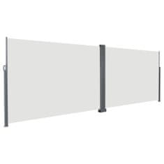 Greatstore Zatahovací boční markýza / zástěna 200 x 600 cm krémová