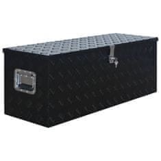 Greatstore Hliníkový box 1085 x 370 x 400 mm černý