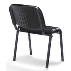 Greatstore Stohovatelné kancelářské židle 12 ks textilní černé