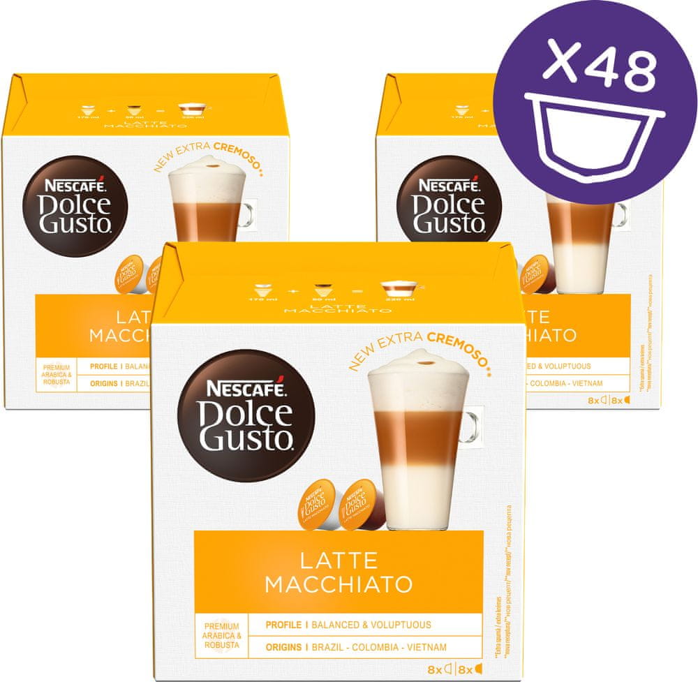 NESCAFÉ Dolce Gusto® kávové kapsle Latte Macchiato 3balení