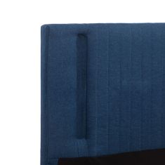 Greatstore Rám postele s LED světlem modrý textil 100 x 200 cm