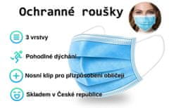 DahicanCZ Jednorázové ochranné třívrstvé roušky 1000 ks, cena za kus 3,90 kč