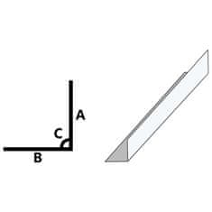 Greatstore Úhlové lišty ve tvaru L 90° 5 ks hliník bílé 170 cm 100x100 mm