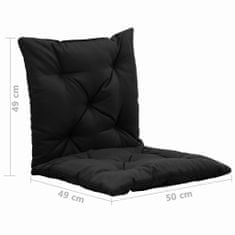 Greatstore Podušky pro závěsné houpací křeslo 2 ks černé 50 cm textil