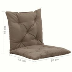 Greatstore Podušky pro závěsné houpací křeslo 2 ks taupe 50 cm textil