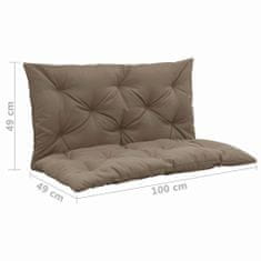 Greatstore Poduška pro závěsné houpací křeslo taupe 100 cm textil