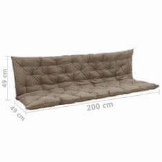 Greatstore Poduška pro závěsné houpací křeslo taupe 200 cm textil