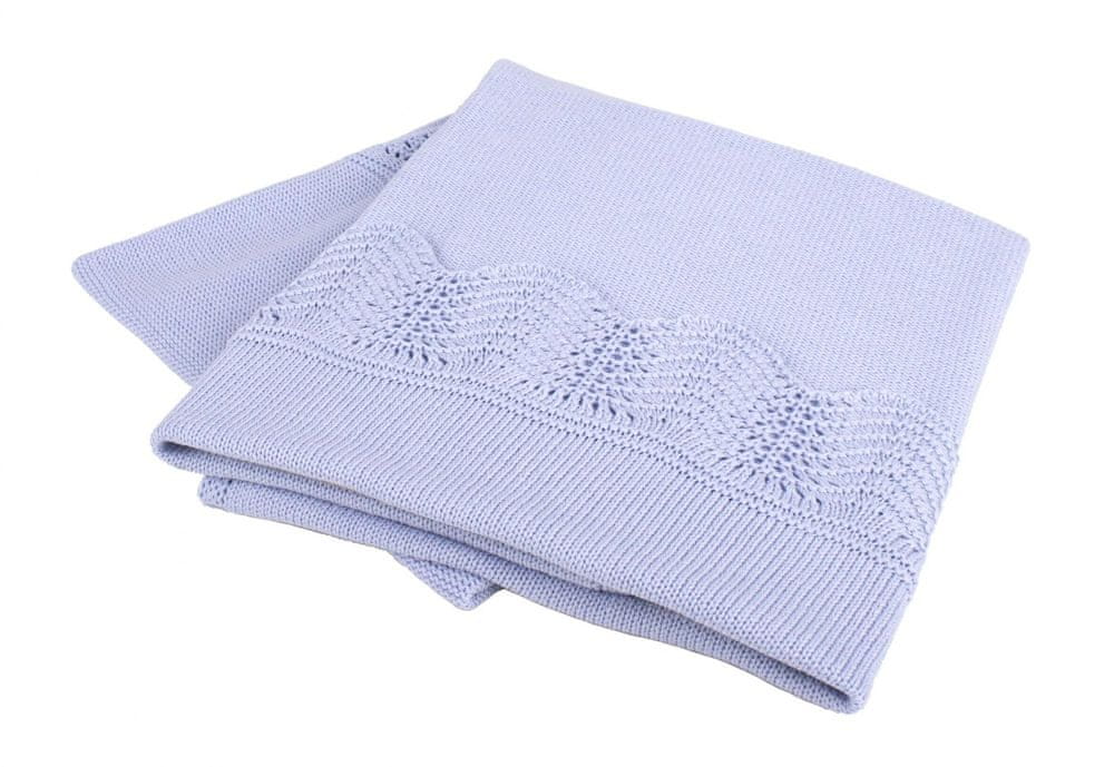 Interbaby deka přízová lem 75×100 modrá