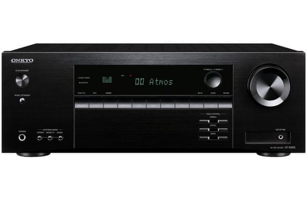 špičkové domáce kino onkyo hts5915 7.1-kanálový av receiver 5 reproduktorov subwoofer dolby atmos dts x dolby surround dts neural dolby truehd dtshd master audio hdmi vstupy a výstup arc 4k hdr hlg dolby vision bt2020 akustická kalibrácia accueq advanced music optimizer Bluetooth vocal enhancer zóna 2 am fm tuner diaľkový ovládač časovač vypnutia