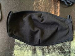 Rouška textilní, 2 ks, černá, 2 vrstvá, kapsička na filtr, velikost UNI
