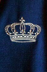 MaryBerry Dámský / pánský modrý župan s výšivkou: Royal in Blue – Golden Edition