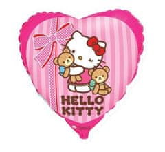 Fóliový balónek HELLO KITTY - SRDCE - 45 cm