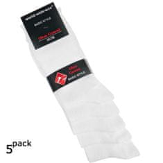 RS Dámské bavlněné zdravotní bílé ponožky 12711 5-pack, 39-42