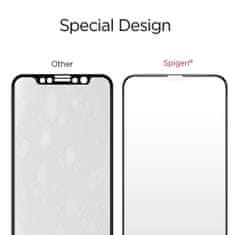 Spigen Full Cover ochranné sklo na iPhone 11 Pro / XS / X, černé