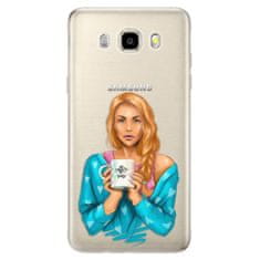 iSaprio Silikonové pouzdro - Coffe Now - Redhead pro Samsung Galaxy J5 (2016)