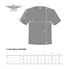 ANTONIO Tričko s vojenským letadlem F-15C EAGLE, XL