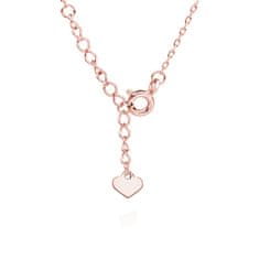 Klenoty Amber Stříbrný náhrdelník s tlapkou - růžové zlacení