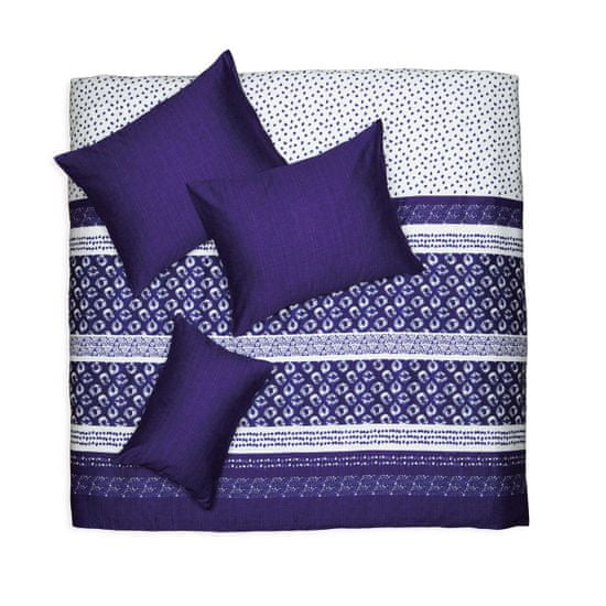 SCANquilt povlečení SATÉN DESIGN indigo