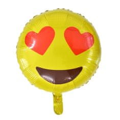 Fóliový balónek Smile Love - Smajlík zamilovaný - 45 cm