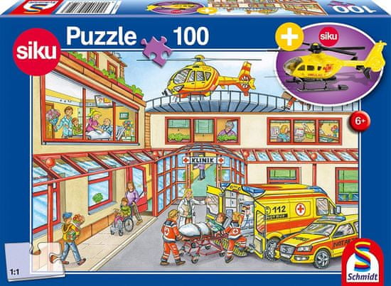 Schmidt  Puzzle Záchranáři 100 dílků + model SIKU