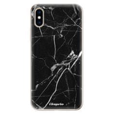 iSaprio Silikonové pouzdro - Black Marble 18 pro Apple iPhone XS