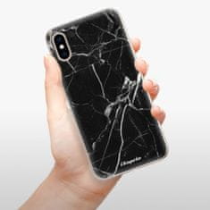 iSaprio Silikonové pouzdro - Black Marble 18 pro Apple iPhone XS