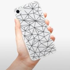 iSaprio Silikonové pouzdro - Abstract Triangles 03 - black pro Apple iPhone SE 2020