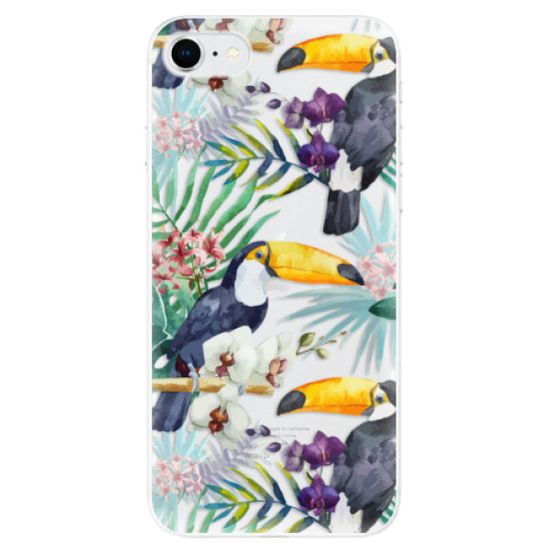 iSaprio Silikonové pouzdro - Tucan Pattern 01 pro Apple iPhone SE 2020