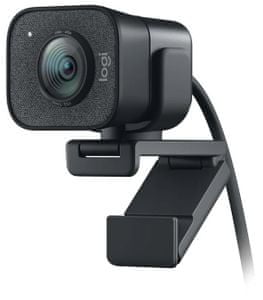 kompaktní webová kamera Logitech StreamCam, šedá (960-001281) Full HD 60 fps USB-C stabilizace obrazu duální mikrofony 