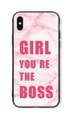 TopQ Kryt LUXURY iPhone XS pevný Girl Boss 48841