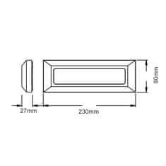 ACA Lightning  LED přisazené svítidlo SLIM 2W/230V/3000K/120Lm/55°/IP65/IK08, bílé