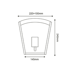 ACA Lightning  Venkovní nástěnné svítidlo CELIA max. 60W/E27/230V/IP44, černá barva, CELIAV1