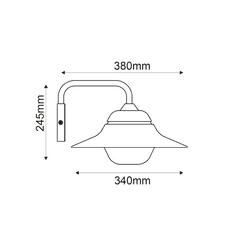 ACA Lightning  Venkovní nástěnné svítidlo JULIE max. 60W/E27/230V/IP44, šedé