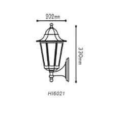 ACA Lightning  Venkovní nástěnná lucerna HI6021B max. 60W/E27/IP45, černá