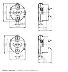 Vossloh-Schwabe  Keramická objímka patice G12, GX12-1, PG12-1, PG12-2