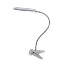 ACA Lightning  LED stolní lampička s vypínačem a klipem BAZ 5W/230V/4000K/340Lm/120°/IP20, šedá