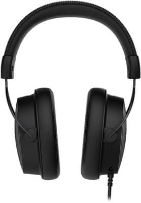 Slúchadlá Kingston HyperX Cloud Alpha S čierna (HX-HSCAS-BK/WW), 50 mm meniče, odnímateľný mikrofón s rušením šumu, pohodlné, mäkké náušníky z pamäťovej peny, hliníková konštrukcia