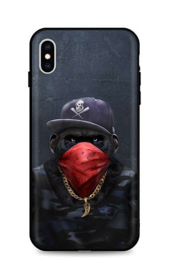 TopQ Kryt iPhone XS silikon Monkey Gangster 49187