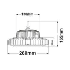 ACA Lightning  SMD LED High Bay UFO 60W/230V/5000K/7800Lm/90°/IP65