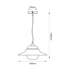 ACA Lightning  Venkovní závěsné svítidlo JULIE max. 60W/E27/230V/IP44, bílé