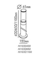 ACA Lightning  Zahradní svítidlo HI1032 max. 40W/E27/IP45/1100mm, šedé